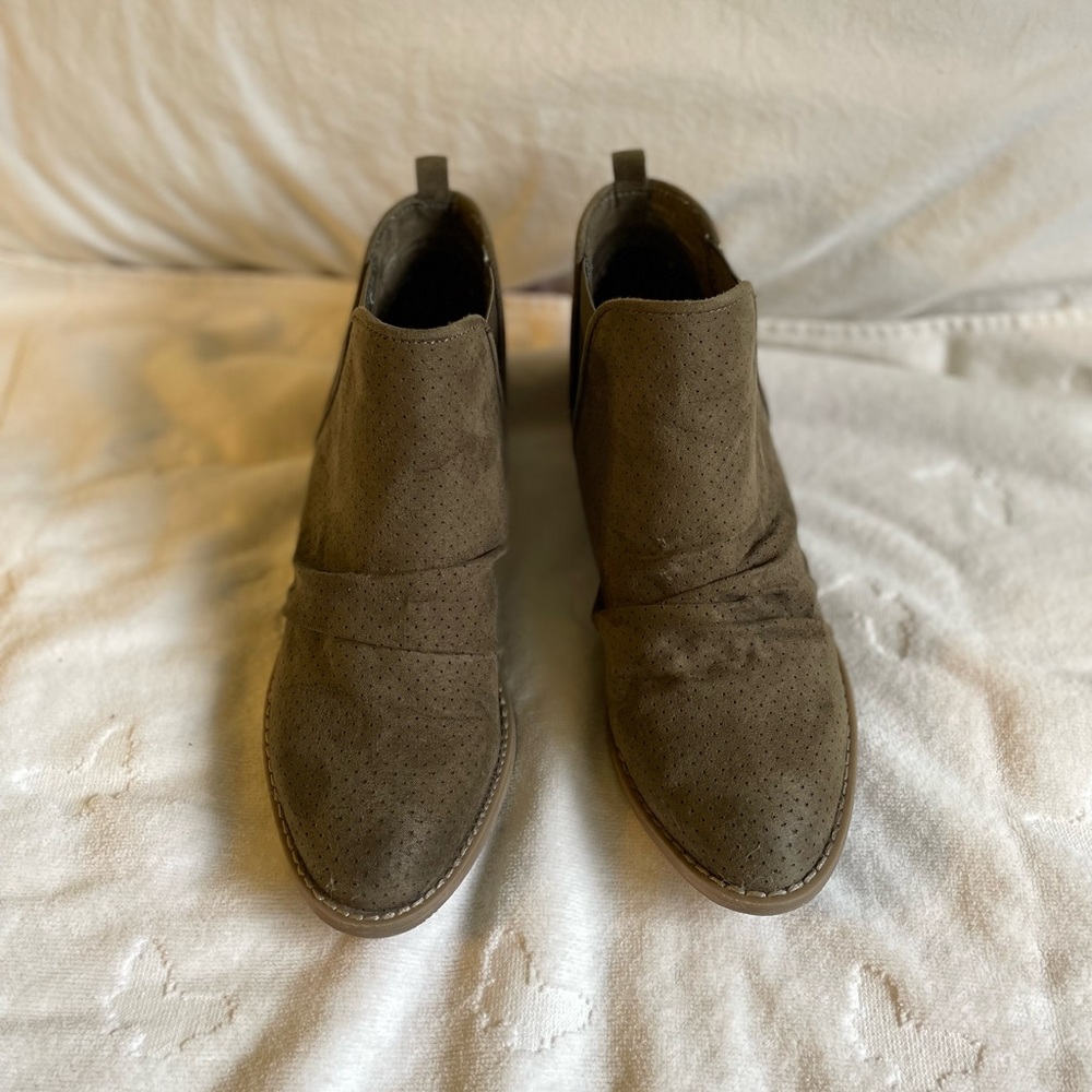 Olive Green Booties